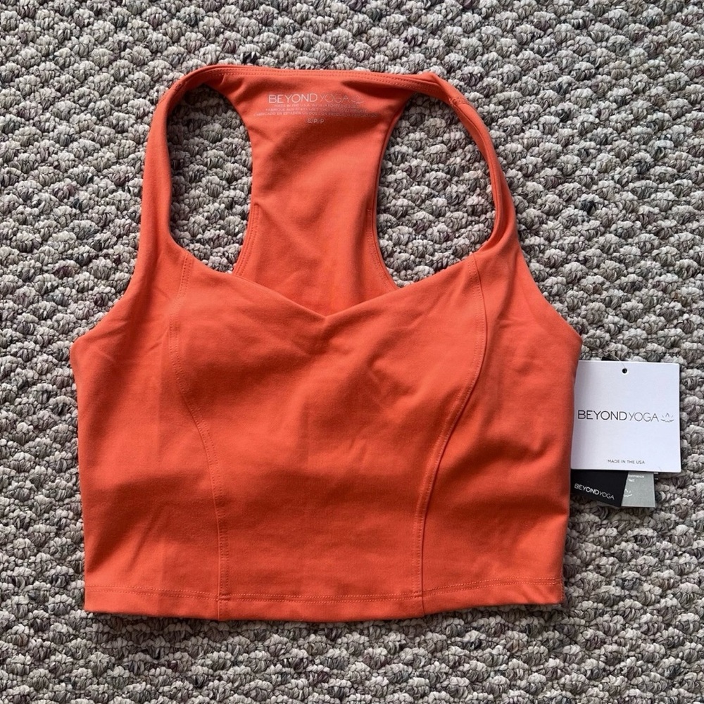 NEW Size Small Beyond Yoga Powerbeyond Intensity Racerback Tank Sunset Orange